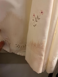 Brown stains on the curtains