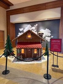 Gingerbread house in the lobby