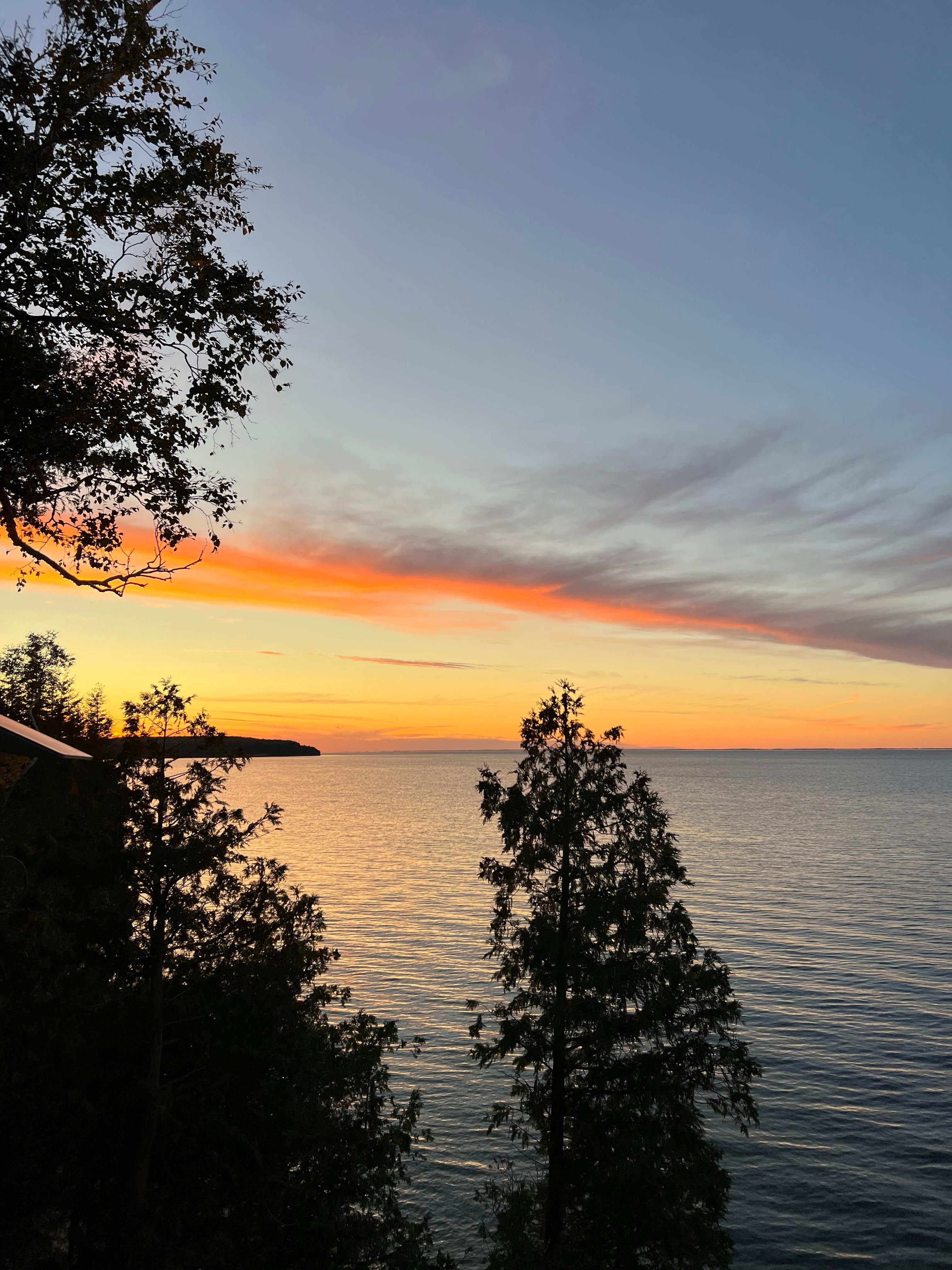 sunset from the back porch