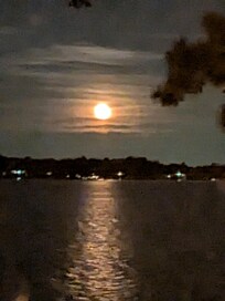 Beautiful full moon view from the porch