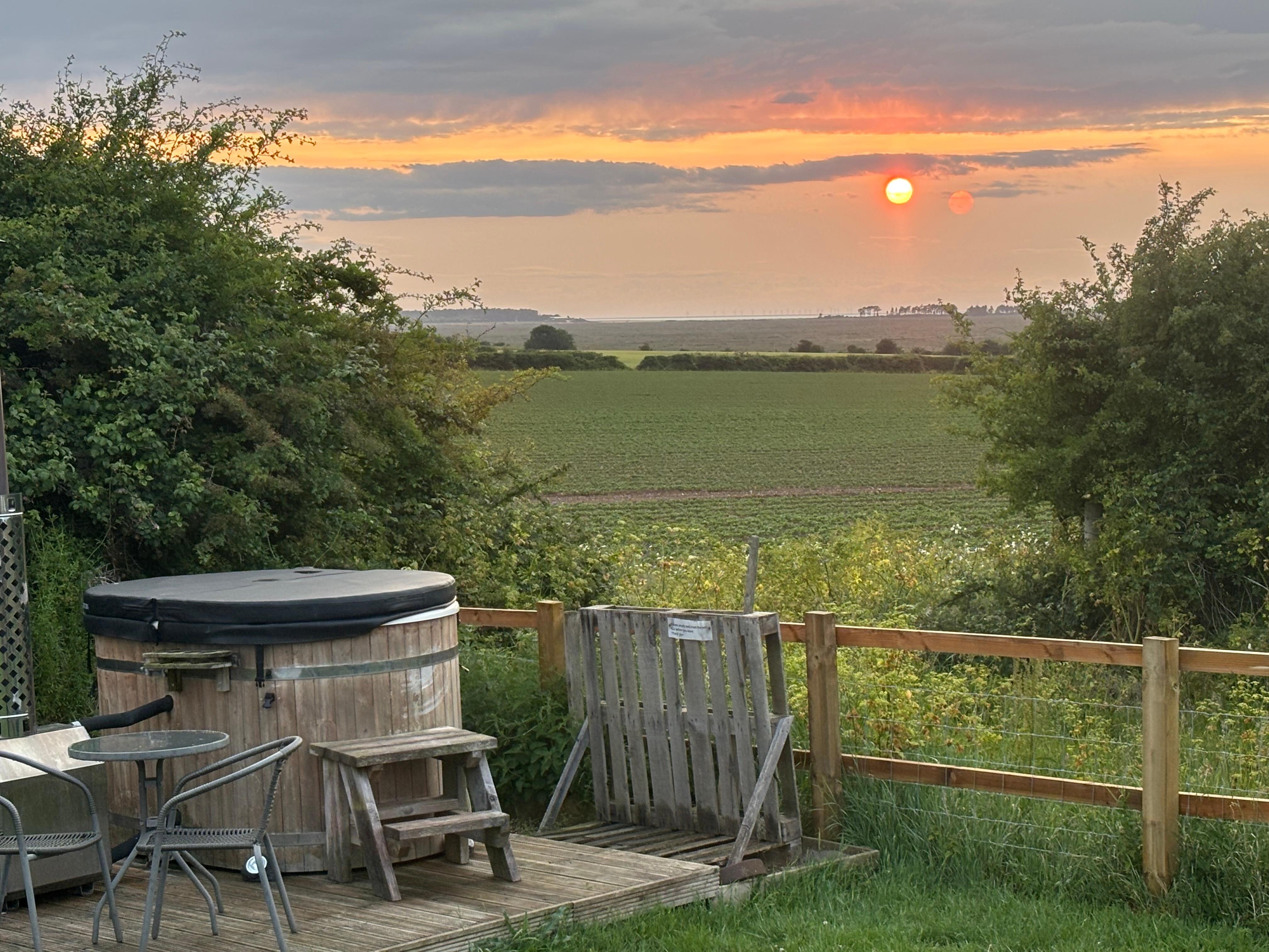Sunset from the hut