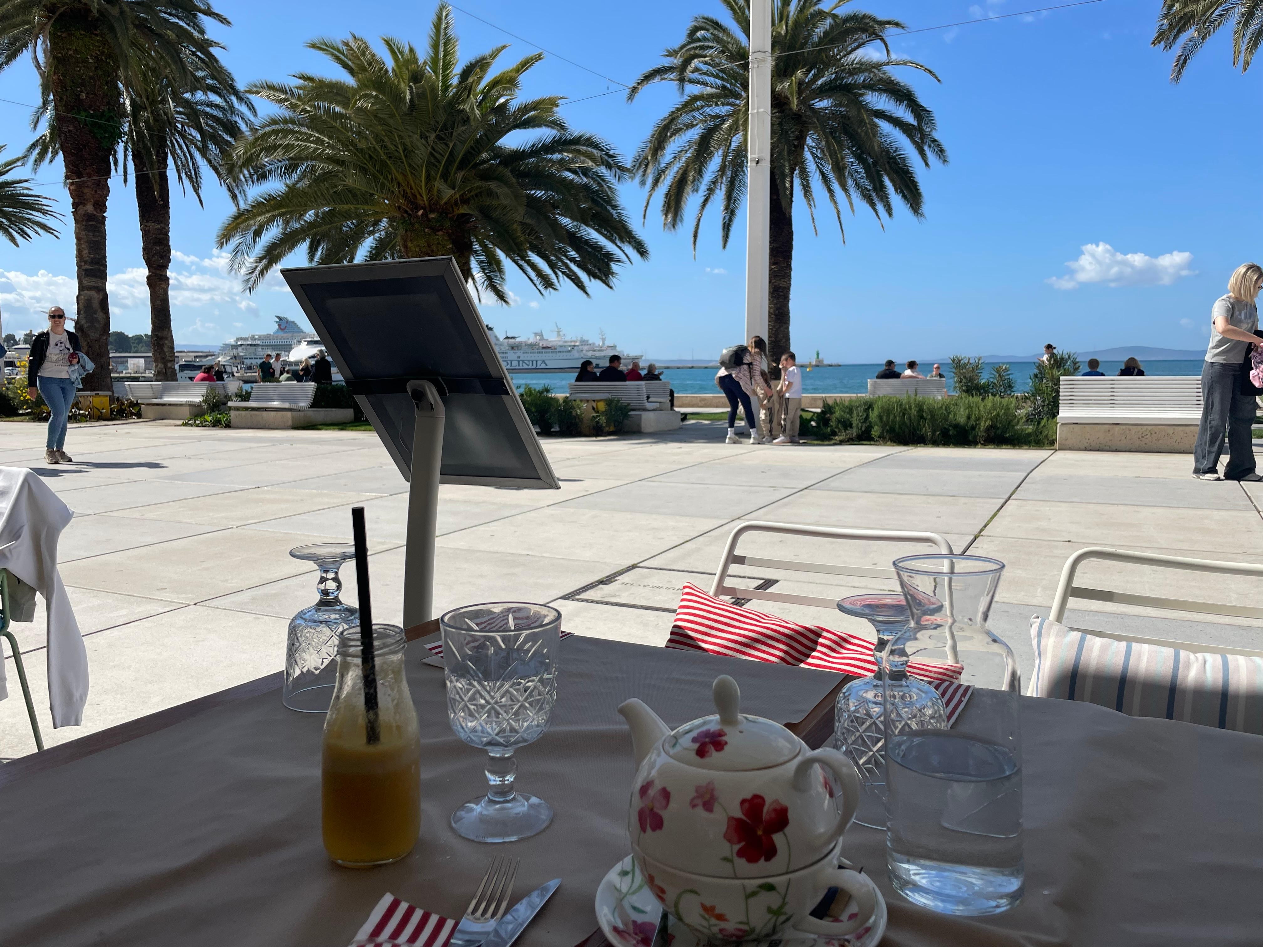 View from our breakfast table