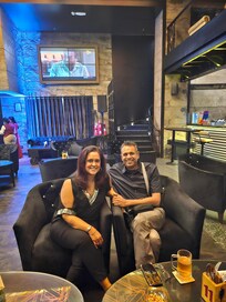 We enjoyed the karaoke session last Sunday.Both singers were awesome and accede to our song request.