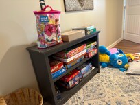Lots of games for kids to play (ignore my son's stuffy to the side)!