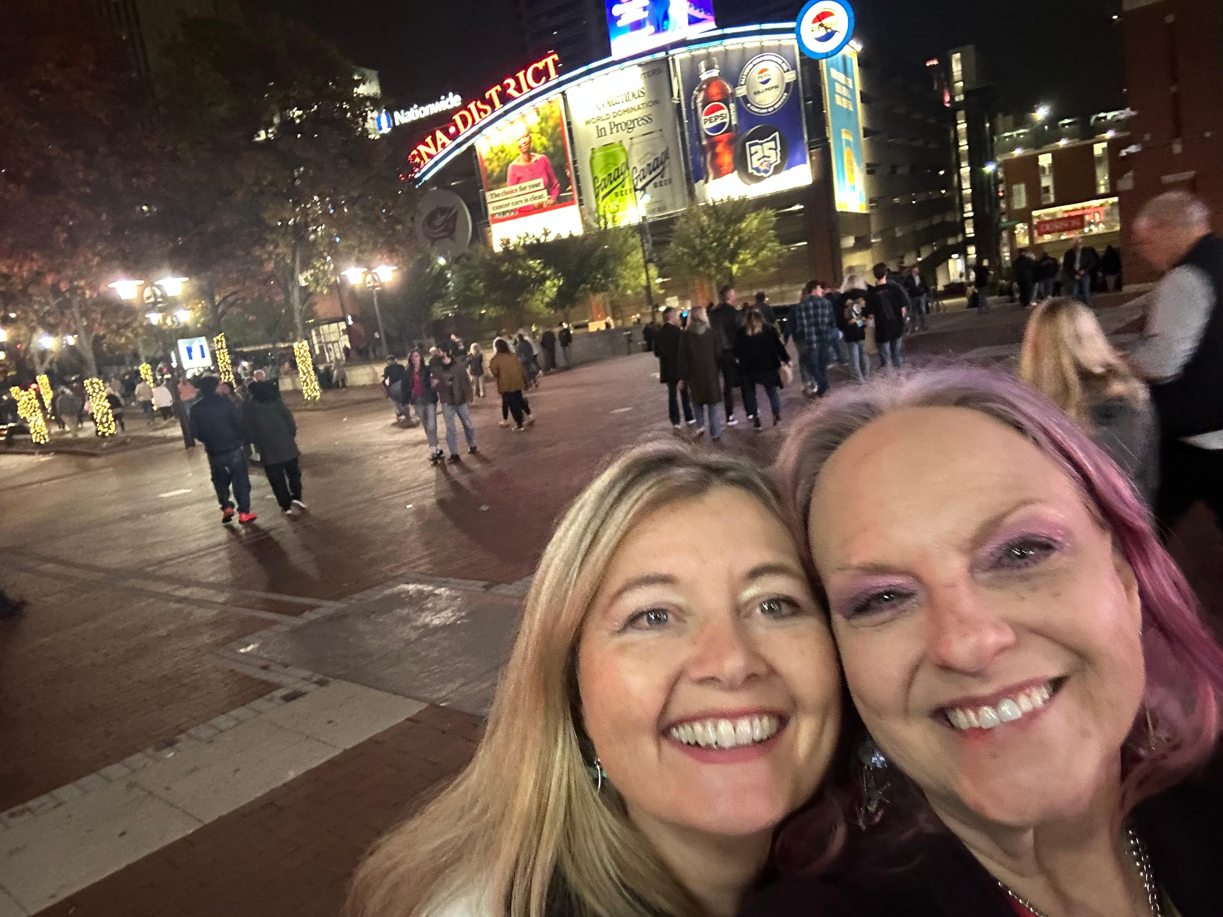 Happy girls, we walked to & from the Nationwide Arena for the Paul McCartney show!!