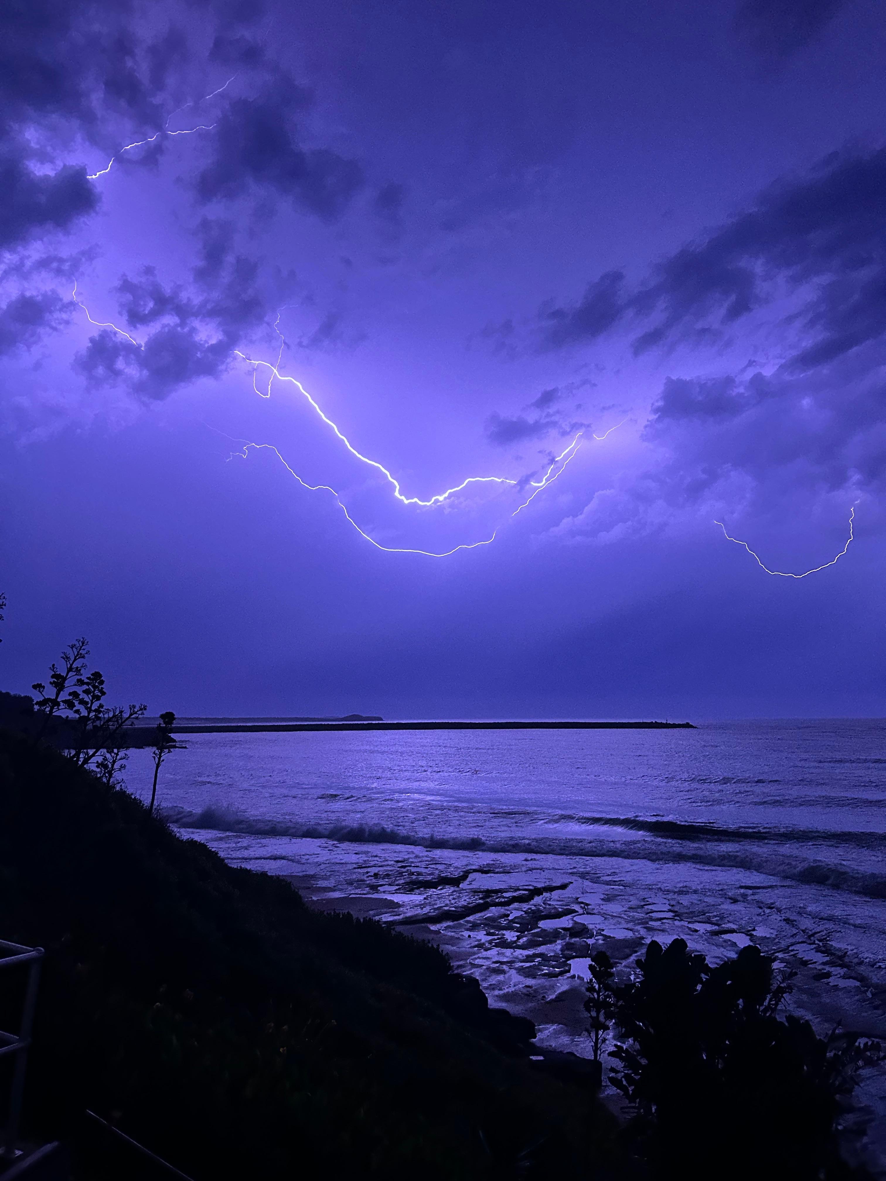 Taken from our balcony during the storm.