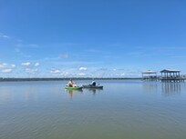 Kayaking during high tide!