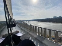Amazing views of the river and the beautiful architecture of the Watergate along with the Kennedy Center. Which is truly stunning.