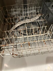 Inside of dishwasher