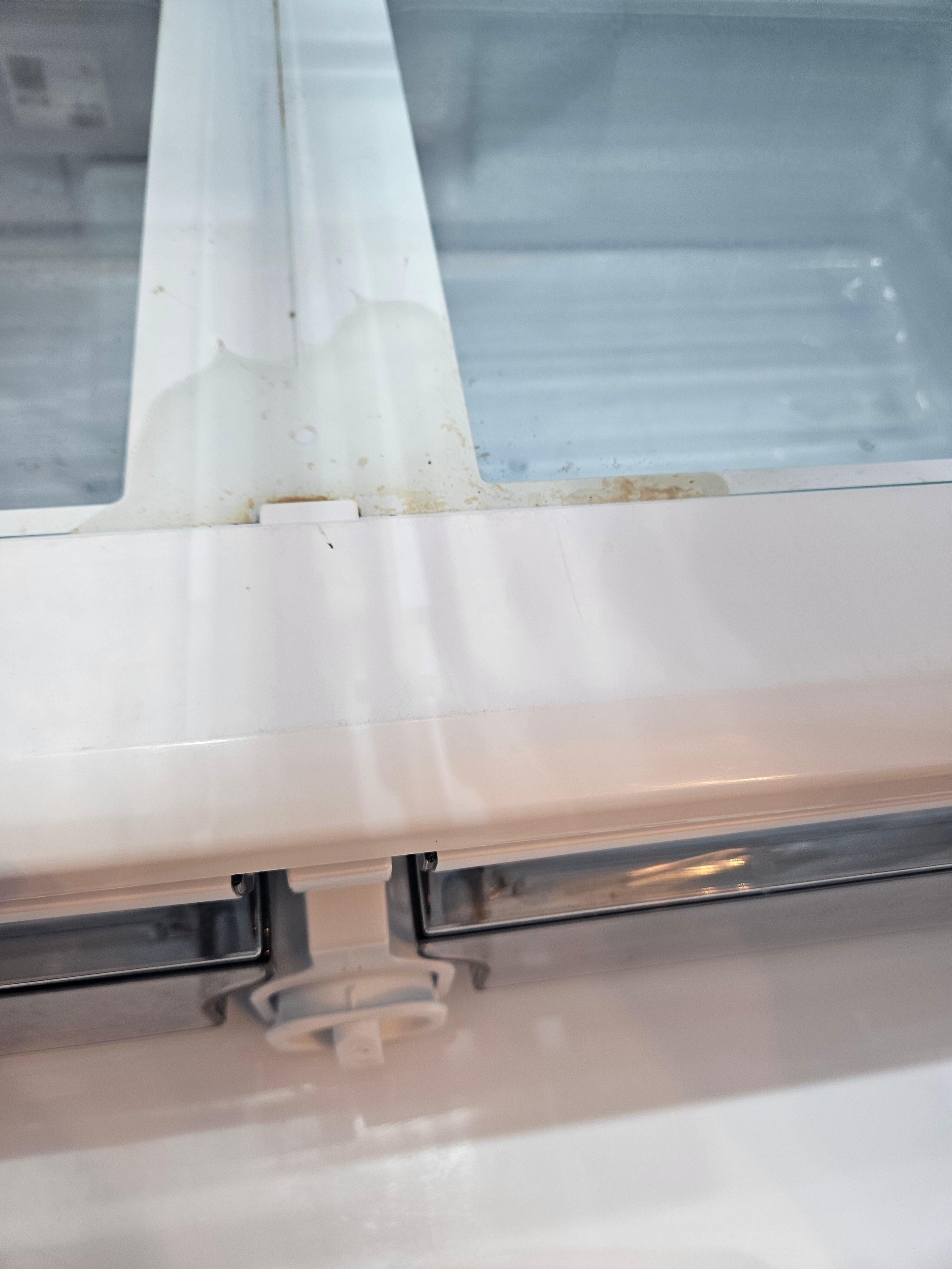 Dirty refrigerator when we checked in. 