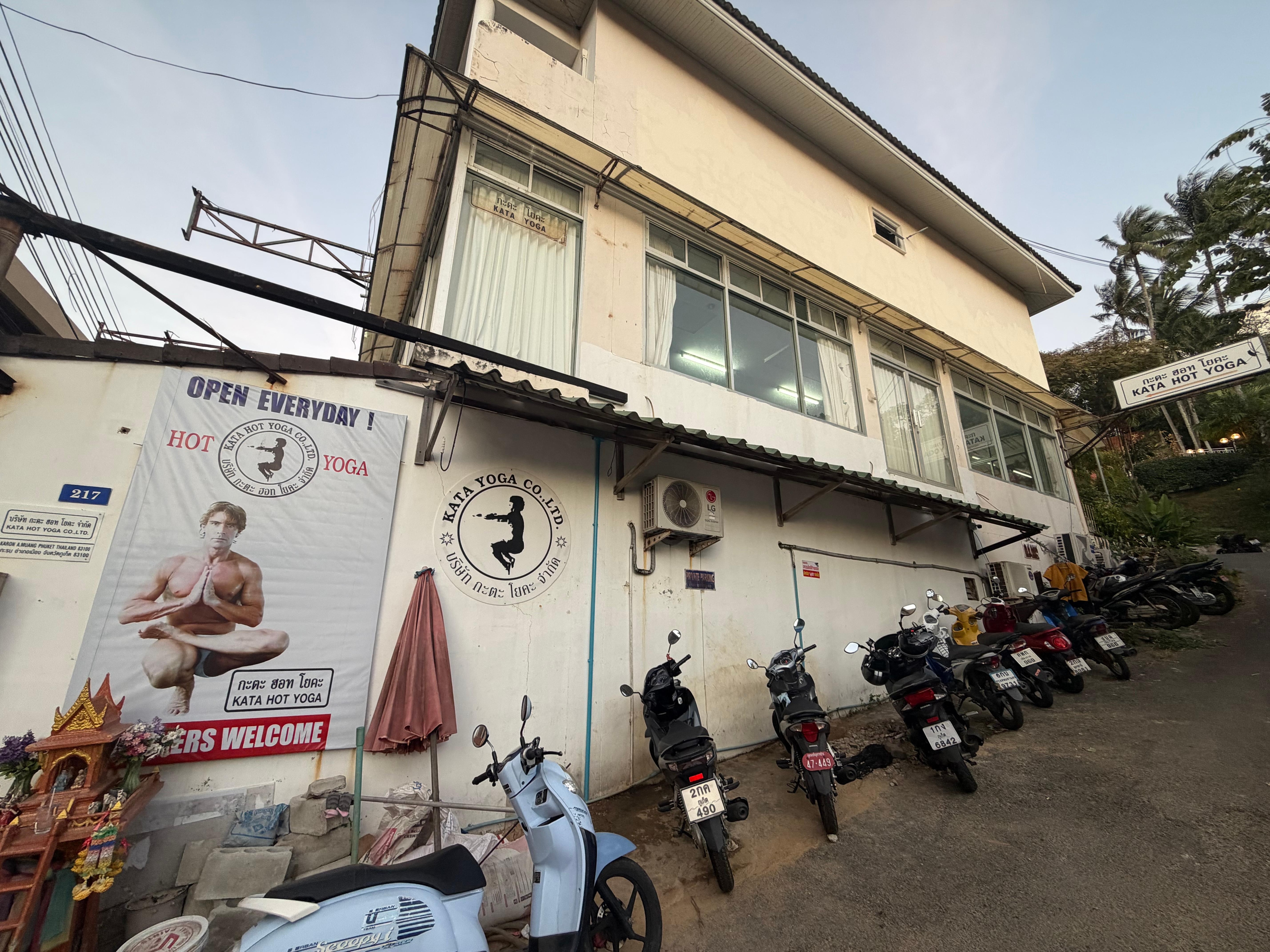 Kata Hot Yoga.  Right there.  Perfect location for hot yoga practice. 