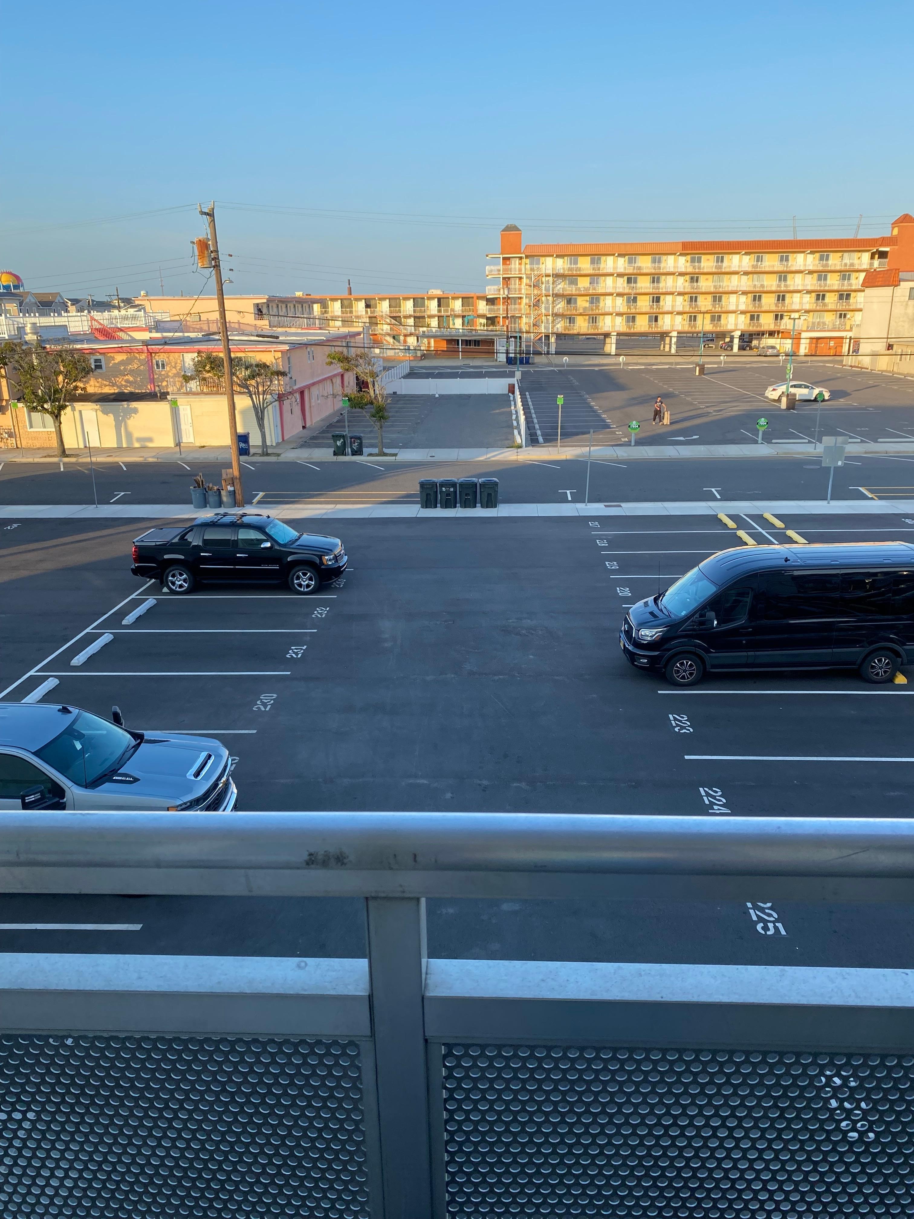 Balcony view of parking lot 310