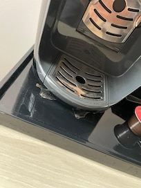 Schmutzige Kaffeemaschine