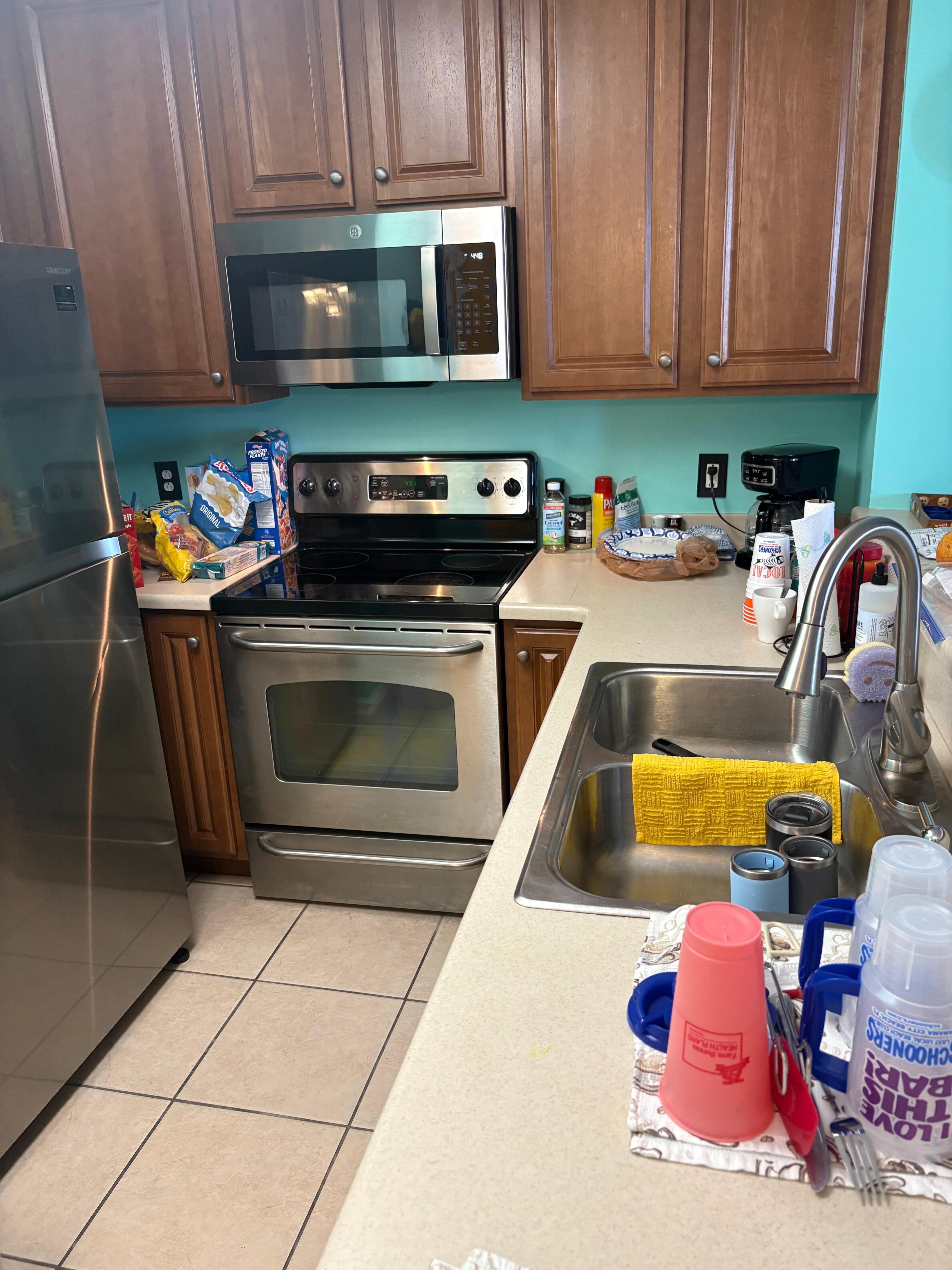 Limited storage in kitchen 
