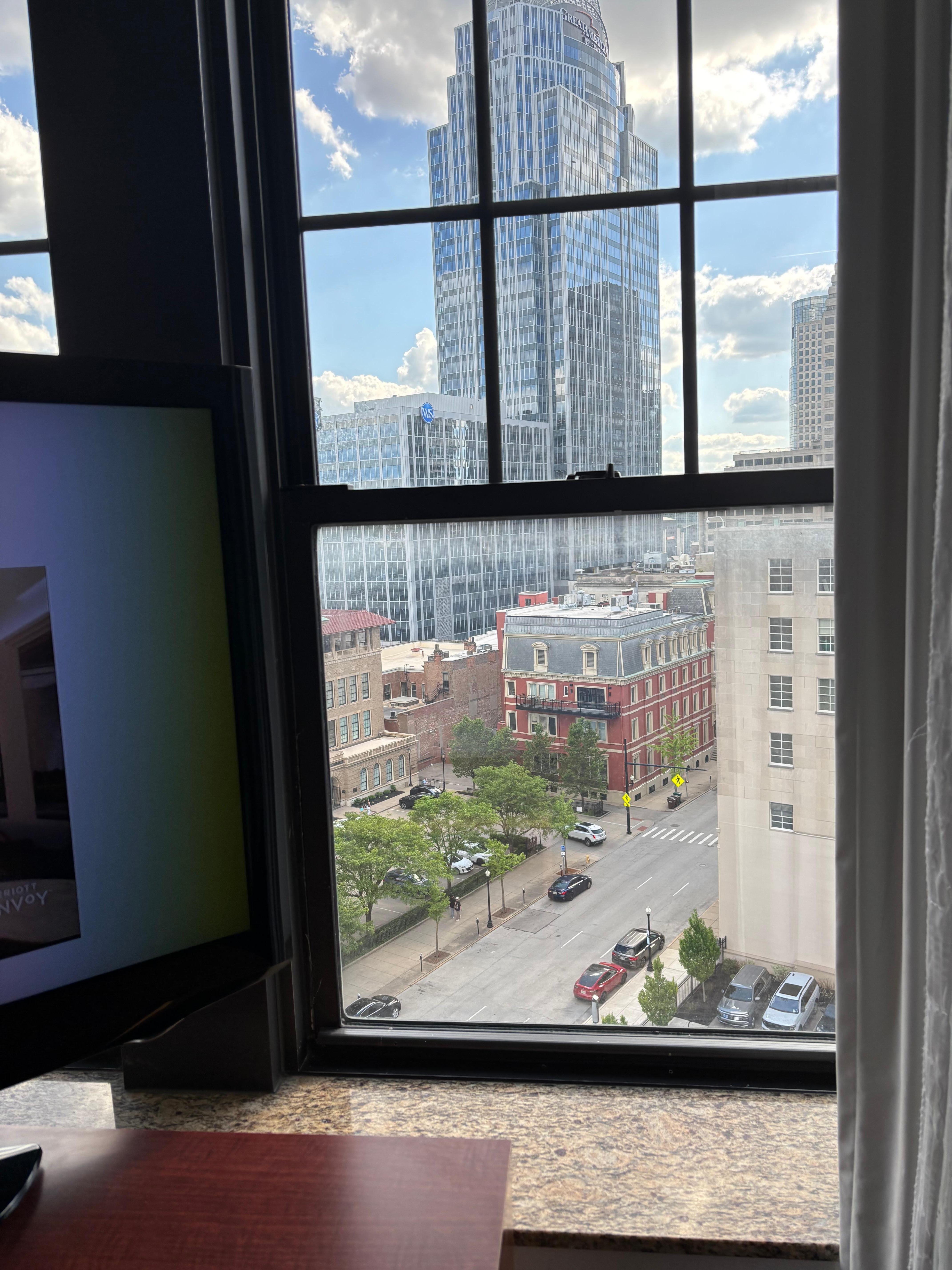 City view from bedroom 