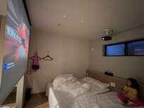 We like the big screen in bedroom