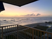 View from balcony at sunrise