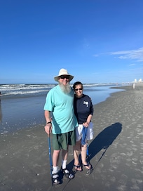 My husband and I shell collecting