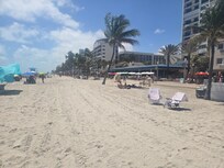 Beach right outside of the hotel Sheldon