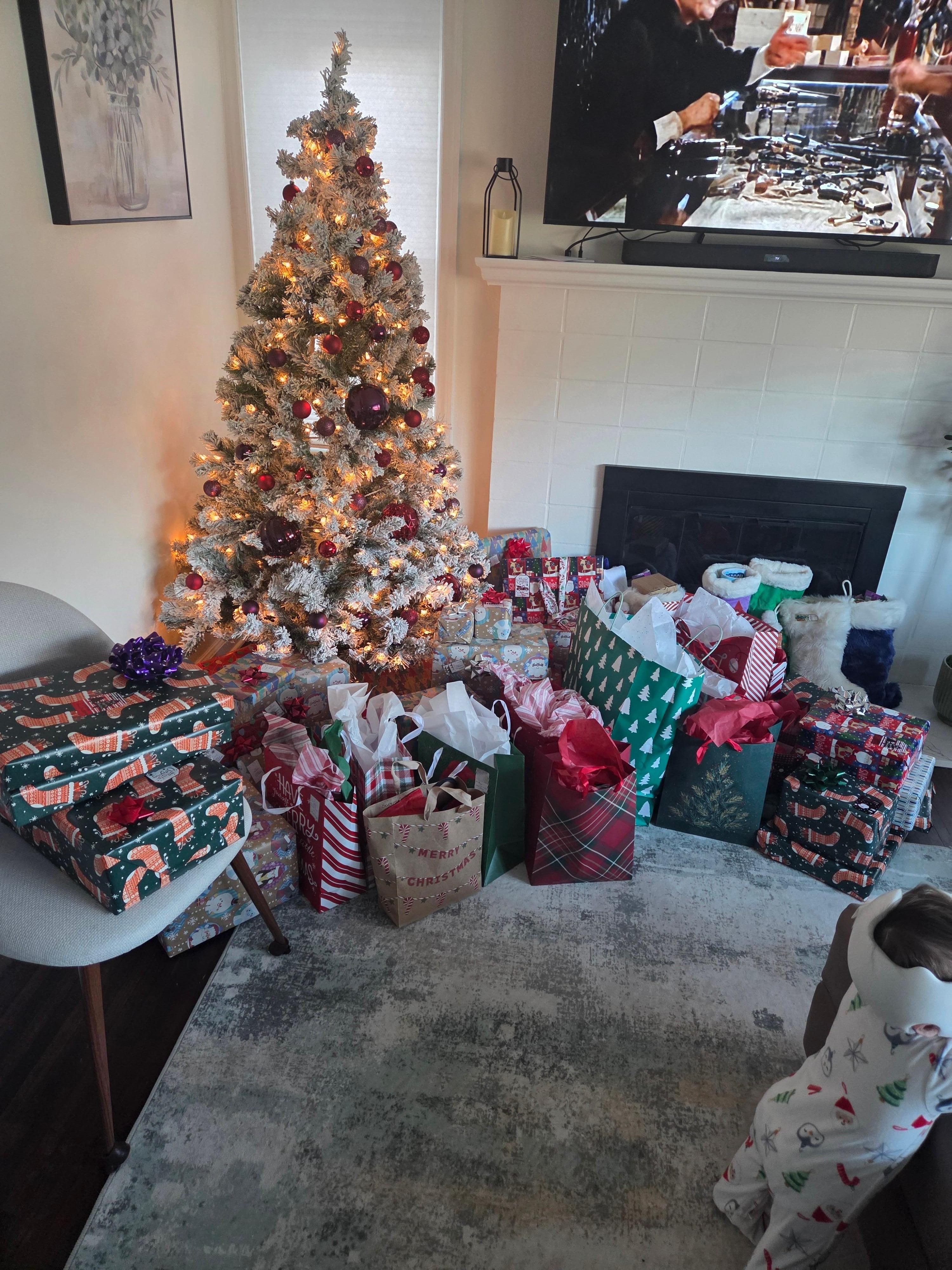 Even got to put up a Christmas tree for our pre-Christmas celebration with family