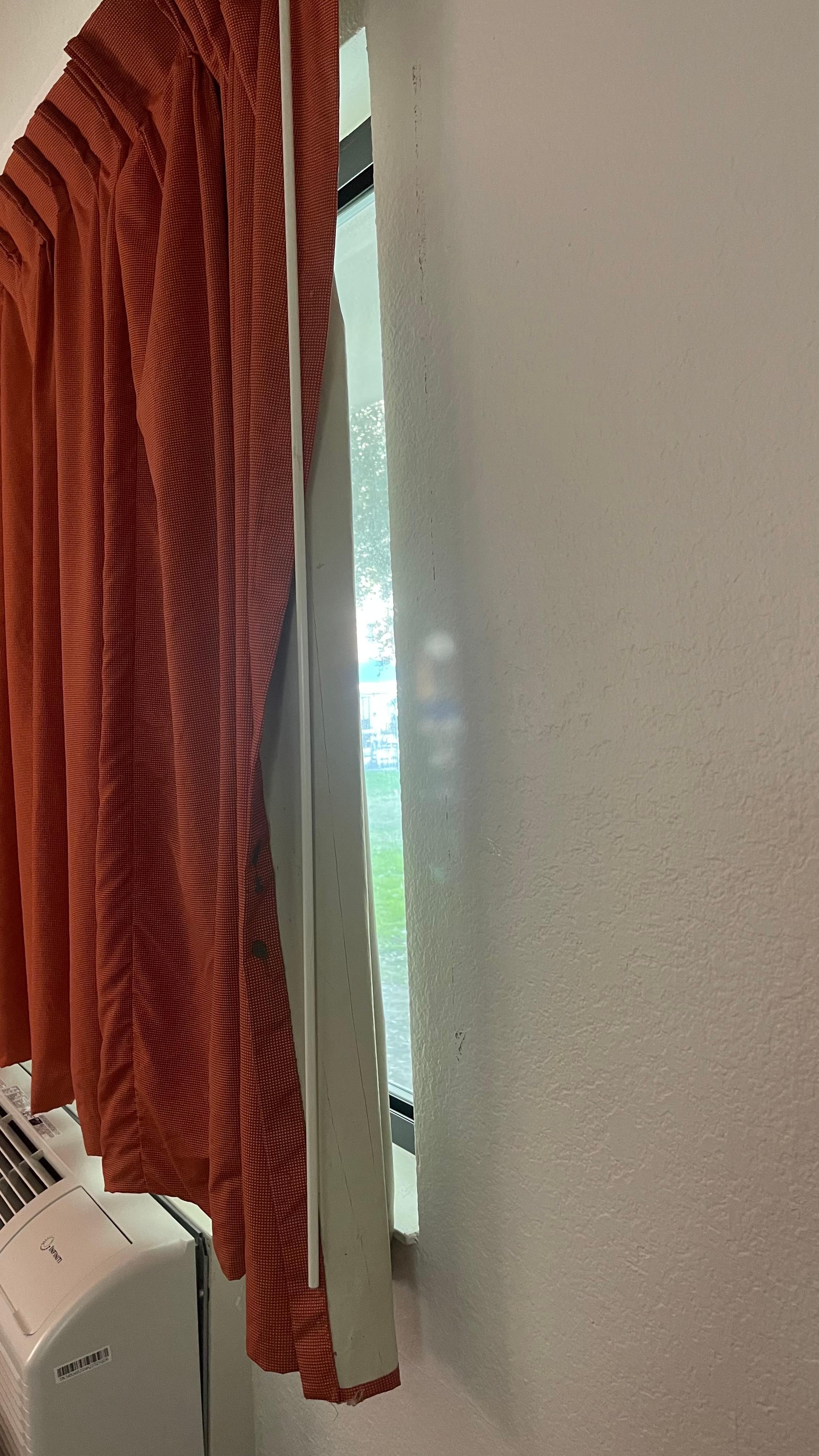 Front curtain after trying to pull it closed.