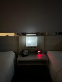 the sole lighting in the room.