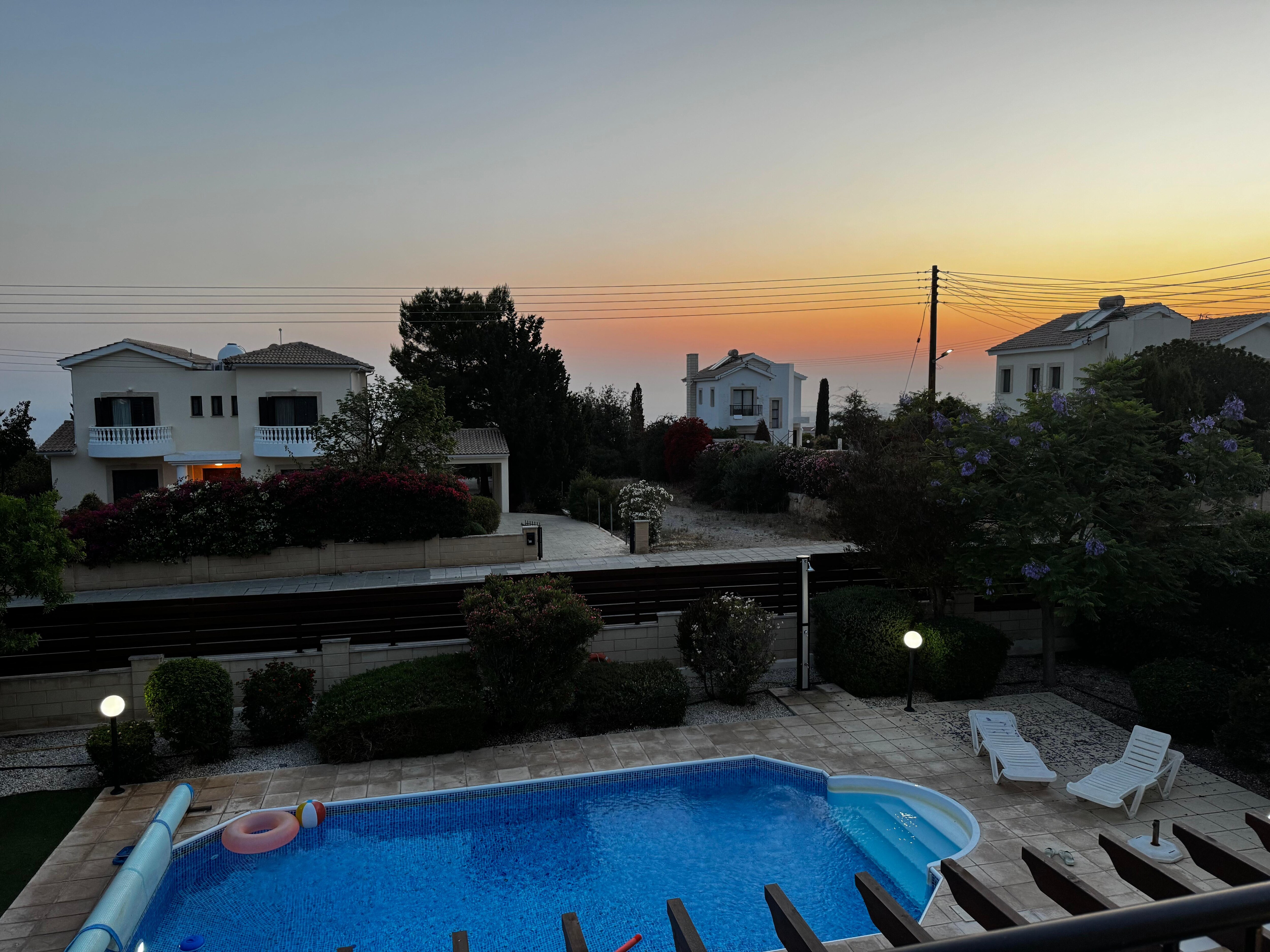 Sunset from the balcony