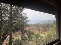 Photo from the window in the cabin.