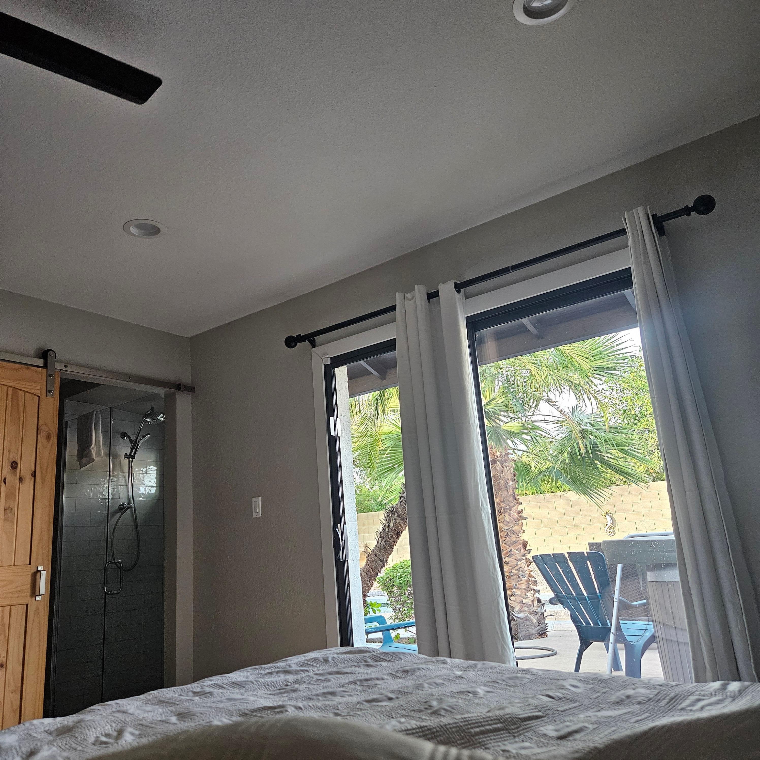 The view from the master bedroom.