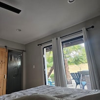 The view from the master bedroom.