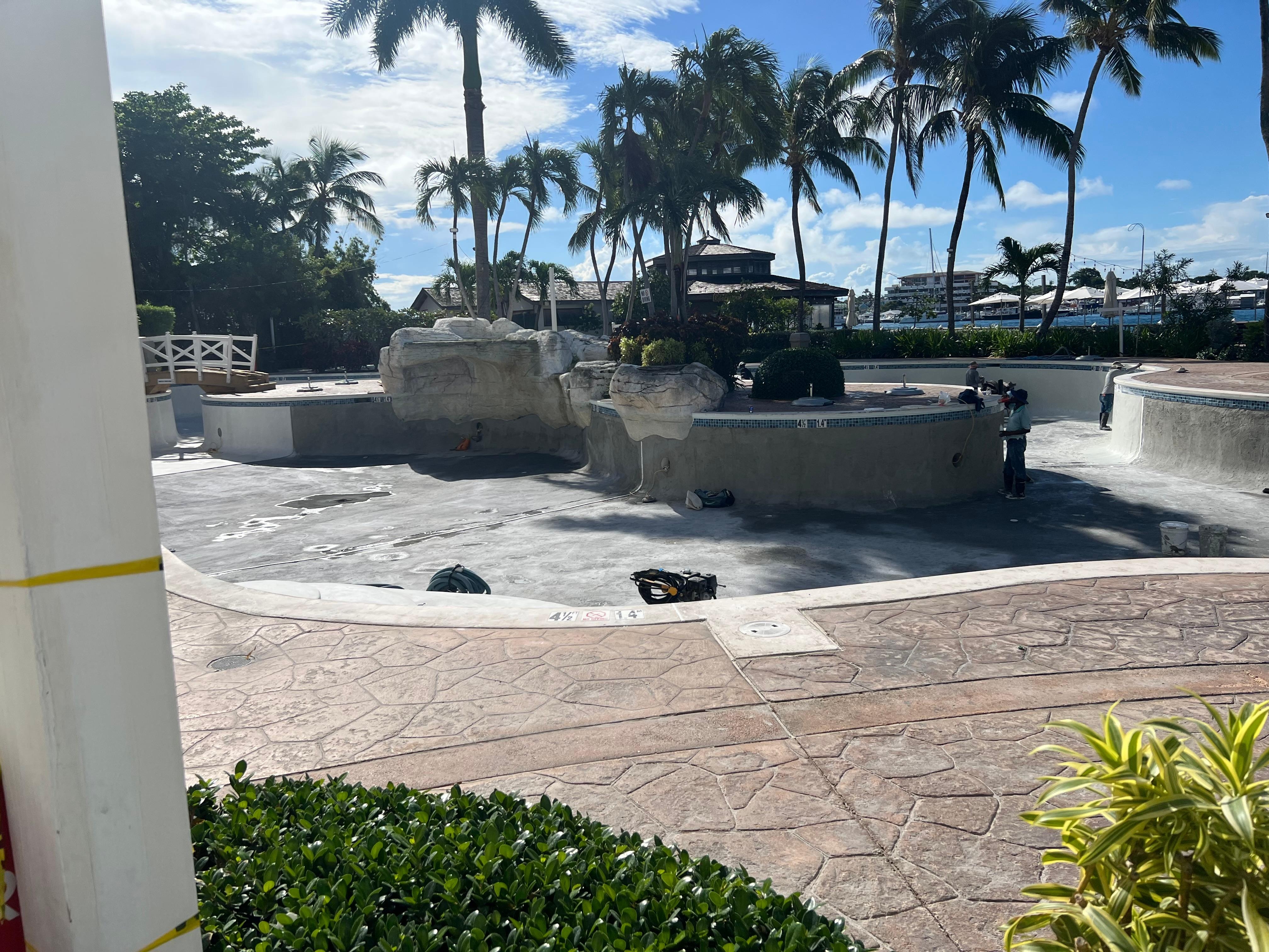 Construction of pool.