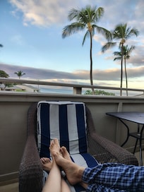 We walked three minutes to the westerly facing beach for fantastic sunsets, but you can see them from the lanai (porch) as well.