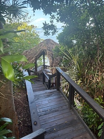 Our private steps to the beach