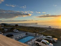 View from the balcony, the chairs are the perfectly wrong height to where I couldn’t see the water past the railing when sitting down