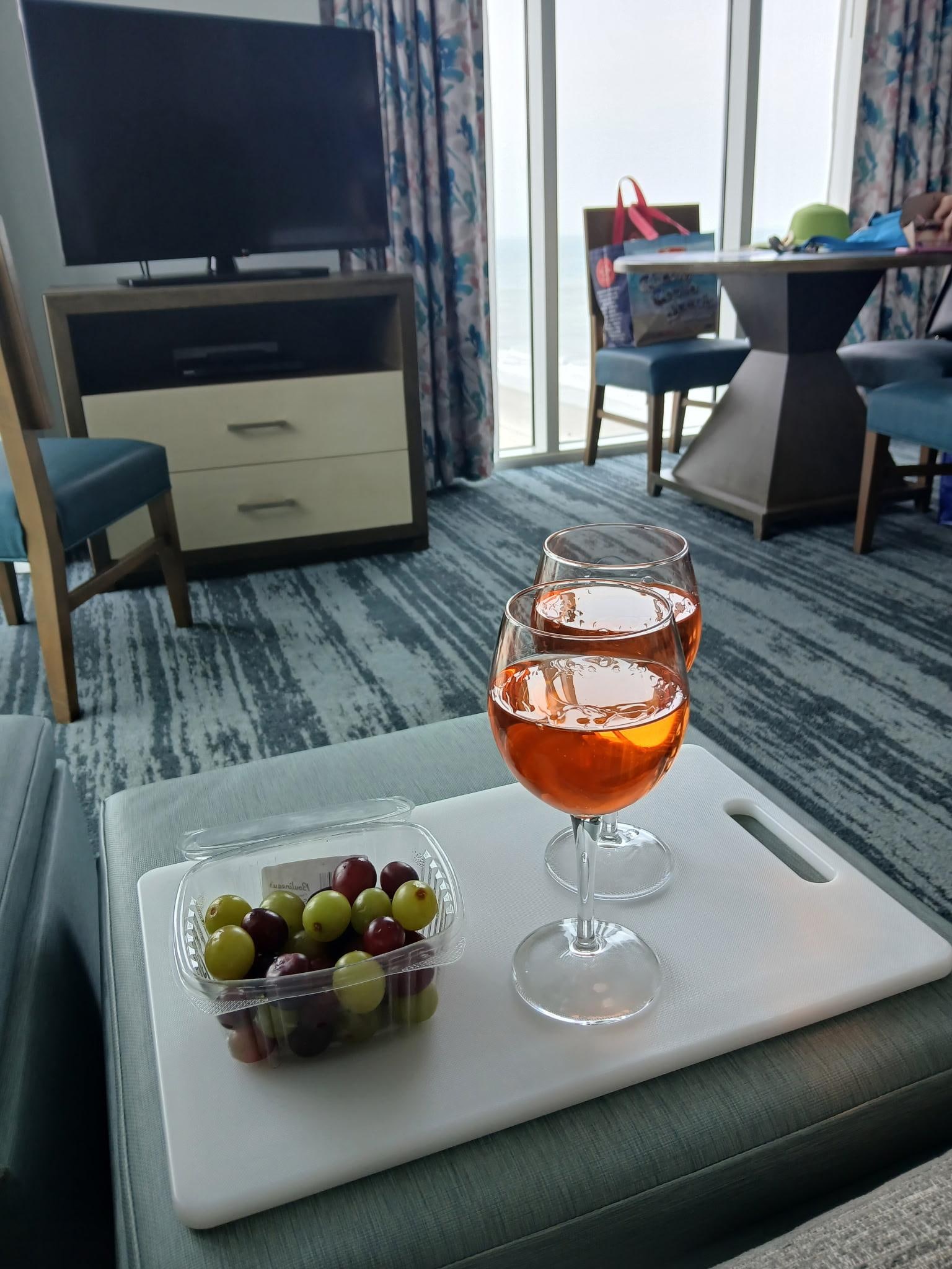 Relaxing in the living room.