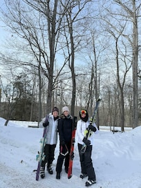 Right outside at parking area in front of house