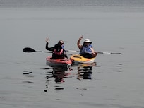Even the dog wanted to kayak!