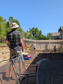 Grandpa threw about 100 passes to grandson #2