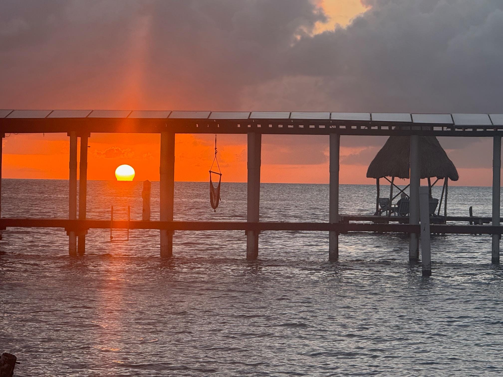 Sunsets from the palapa at the endo f the dock