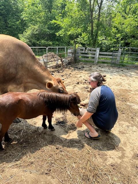 visiting Rusty and Little Bits