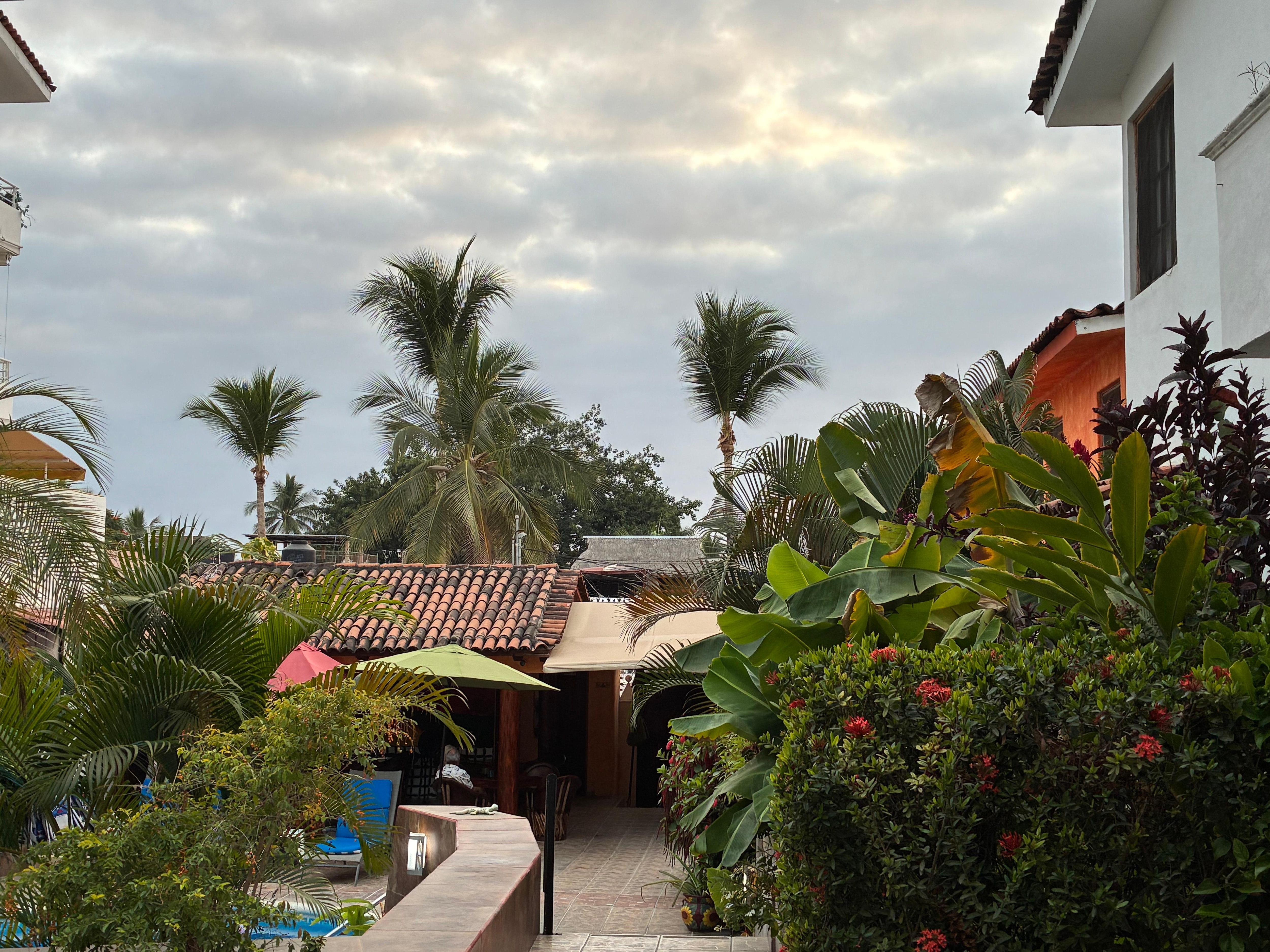 Looking from our suite to the pool. 