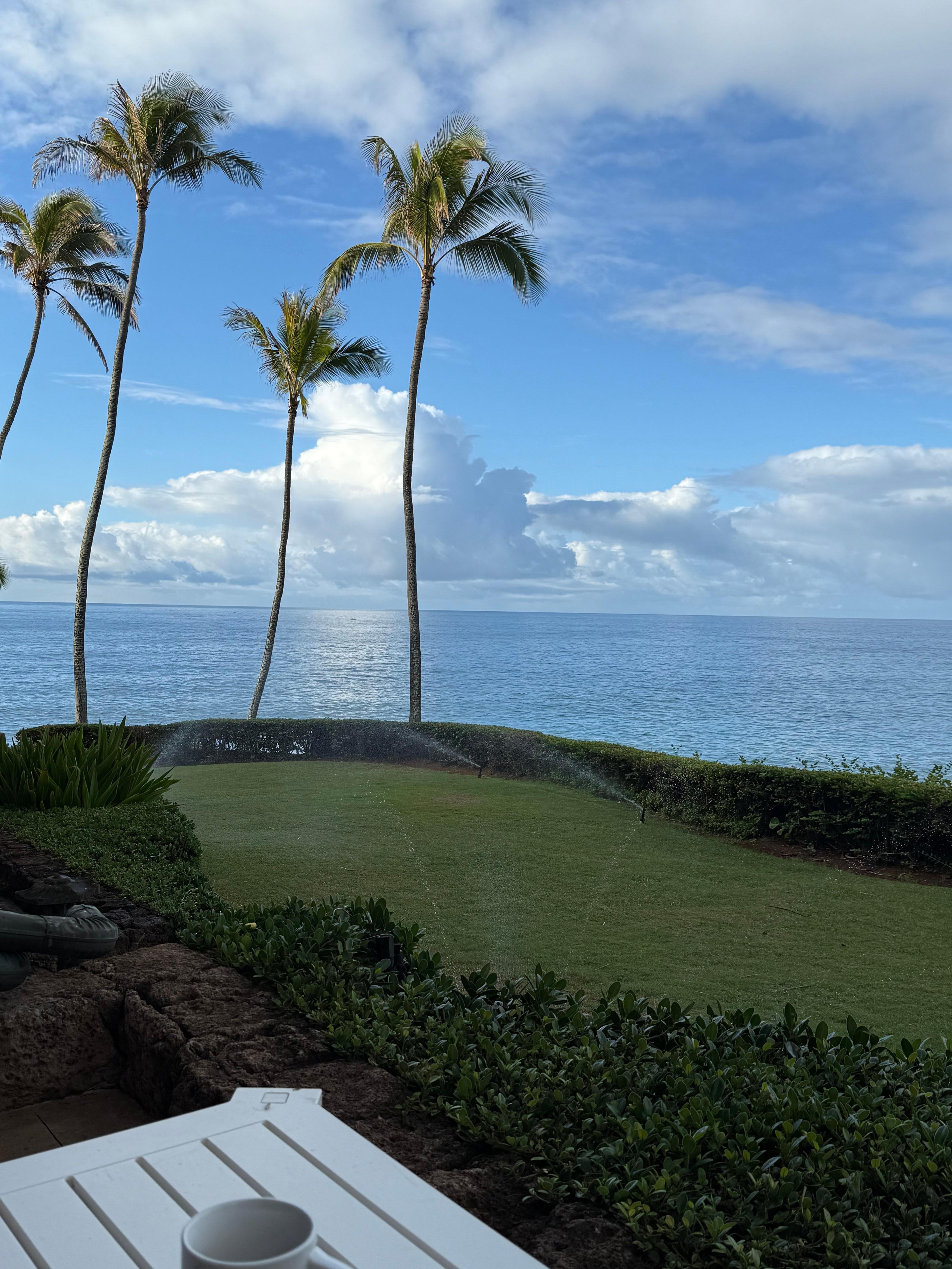 Sitting on the patio