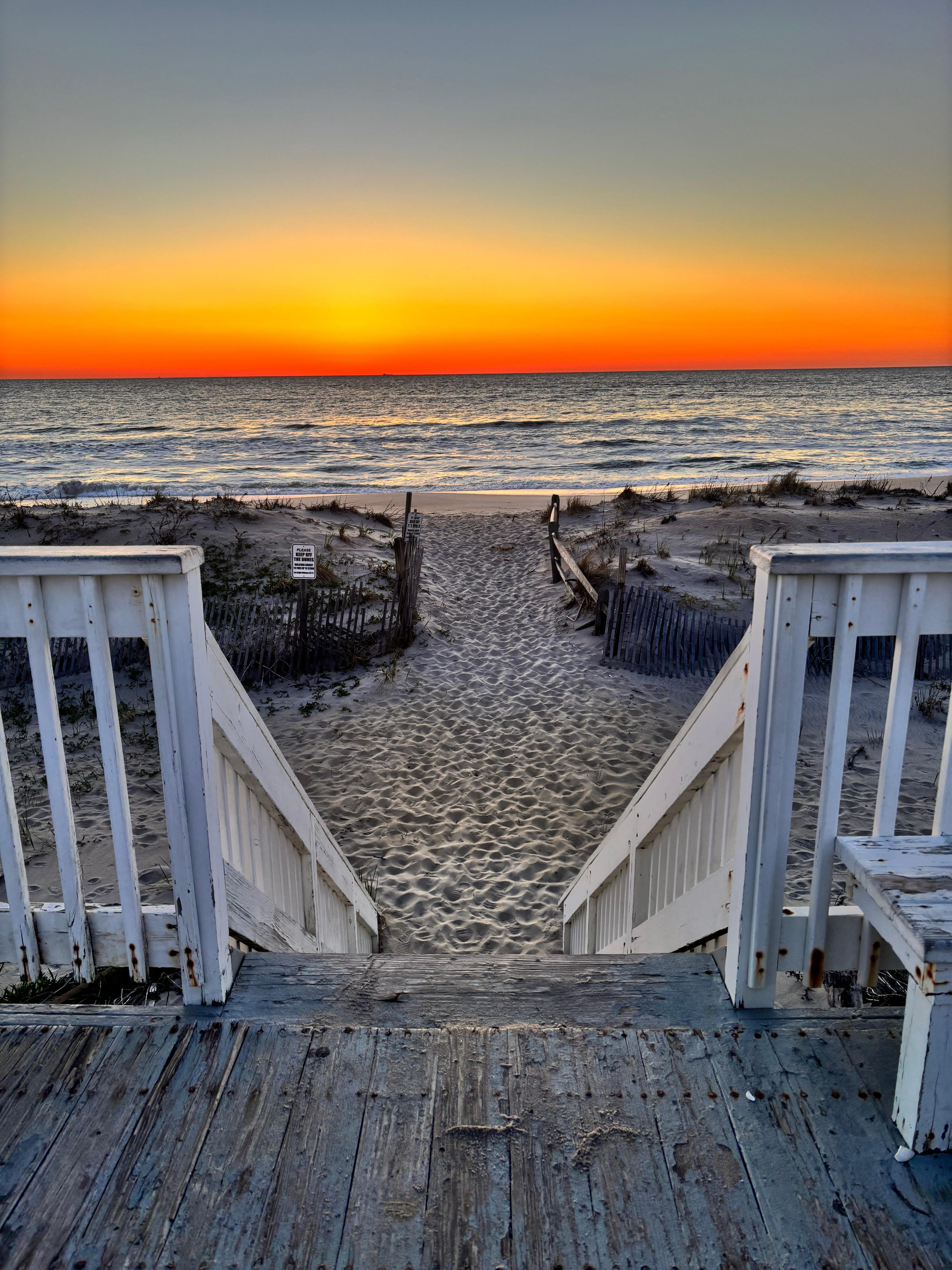 Sunrise across the street.