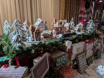 Gingerbread setting at the café of the hotel