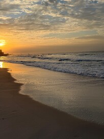 The view from the beach in front of Gulfside Townhomes.