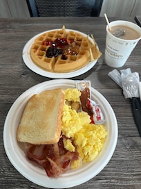 Delicious hot food breakfast!