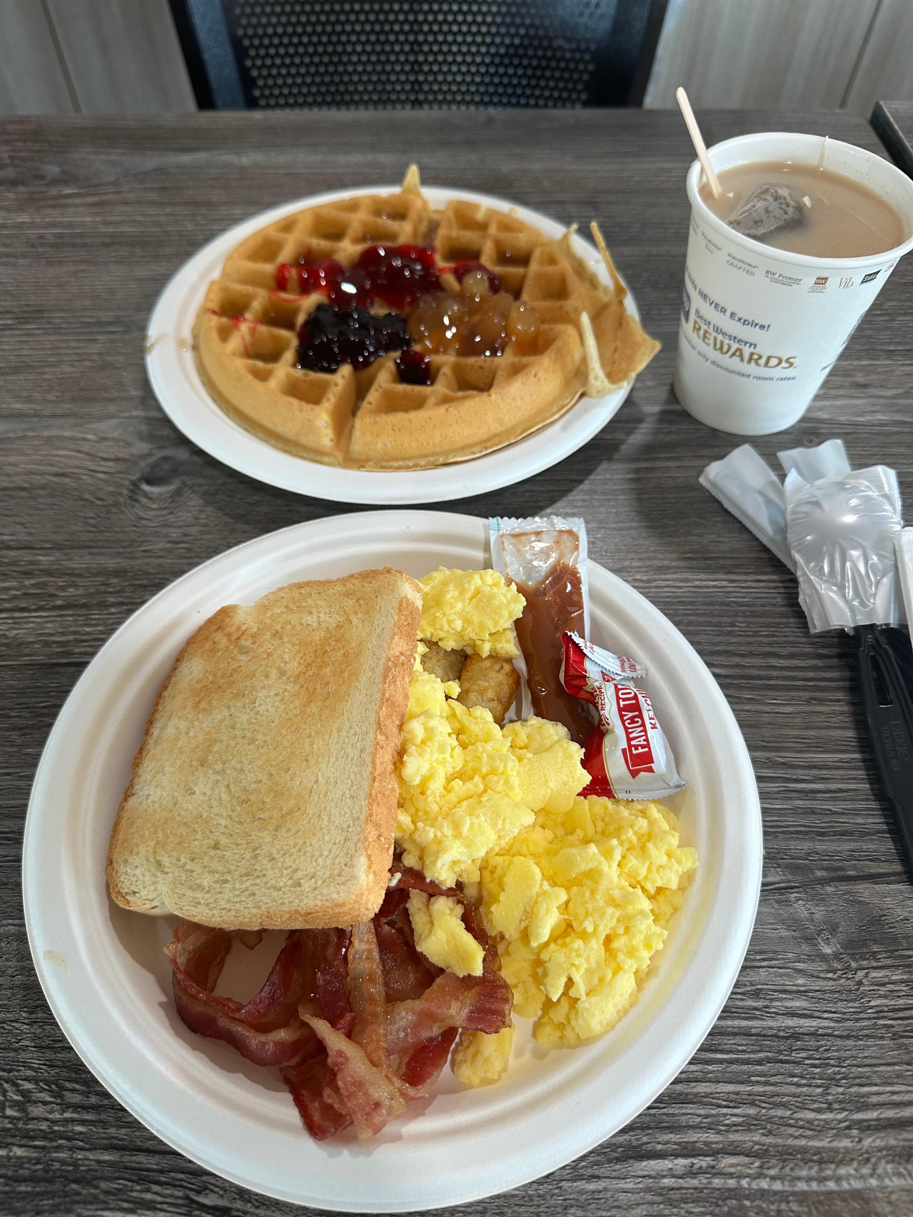 Delicious hot food breakfast!