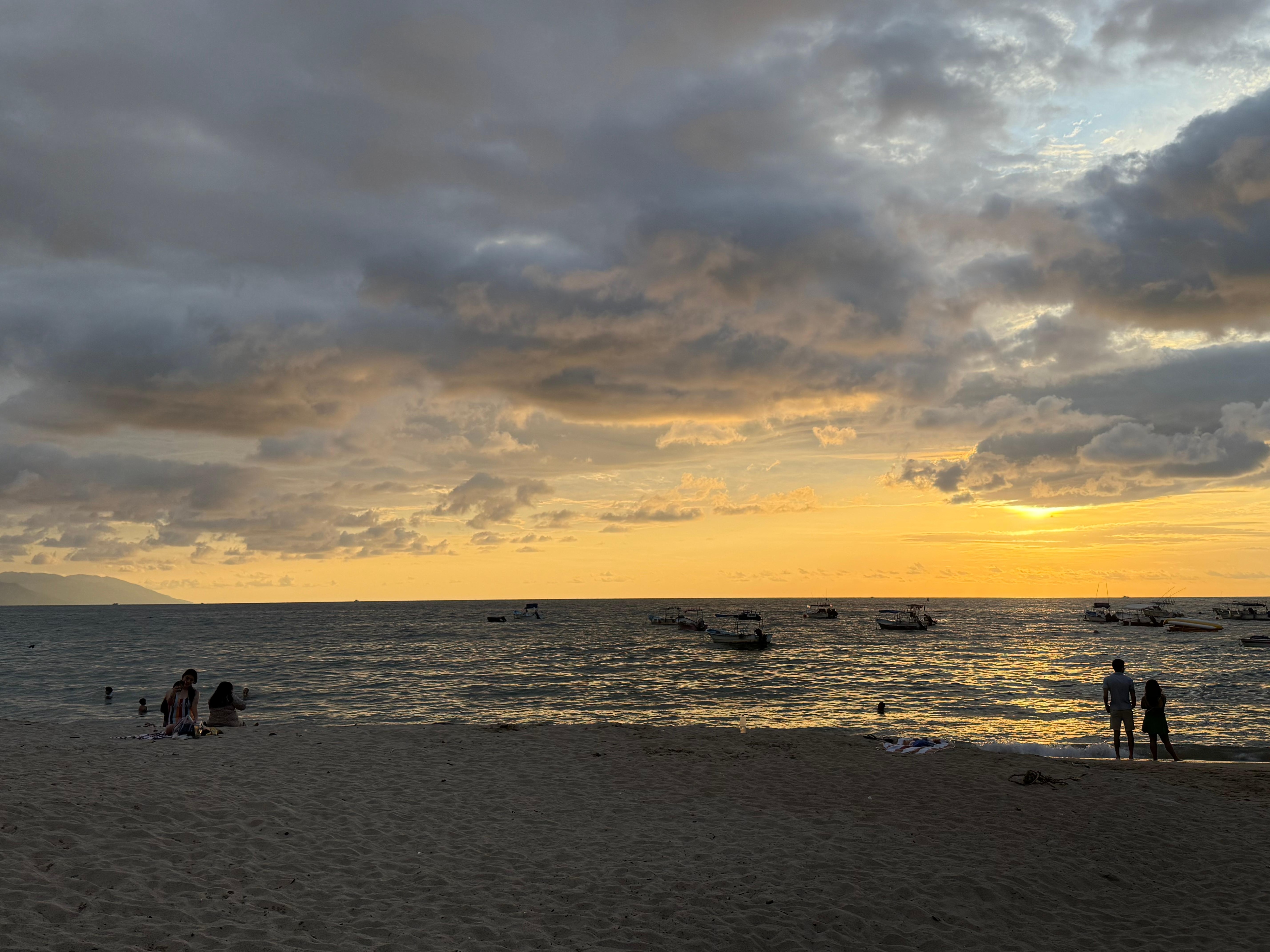 Sunset from La Palapa restaurant. 