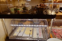 無料の朝食です。
ヨーグルトも3種類