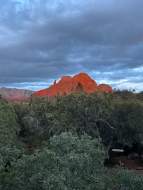 Sunset view on the front patio.